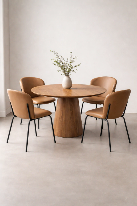 Silla Logan Ecocuero - Set 2 unidades (Marron)